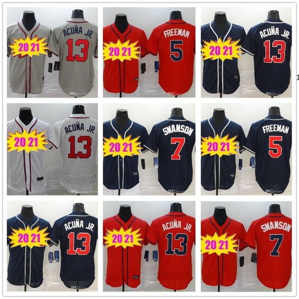 

2021 atlanta men women kids youth baseball jerseys ronald acuna jr 5 freddie an 7 dansby swanson 24 deion sanders braves jersey, Blue;black
