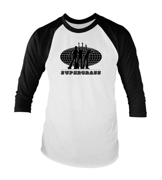 

supergrass t-shirt baseball all sizes, White;black