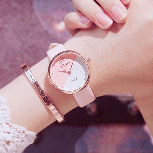 

wristwatches 2021 fashion women quartz watch ladies luxury plastic analog wrist watches female clock, Slivery;brown