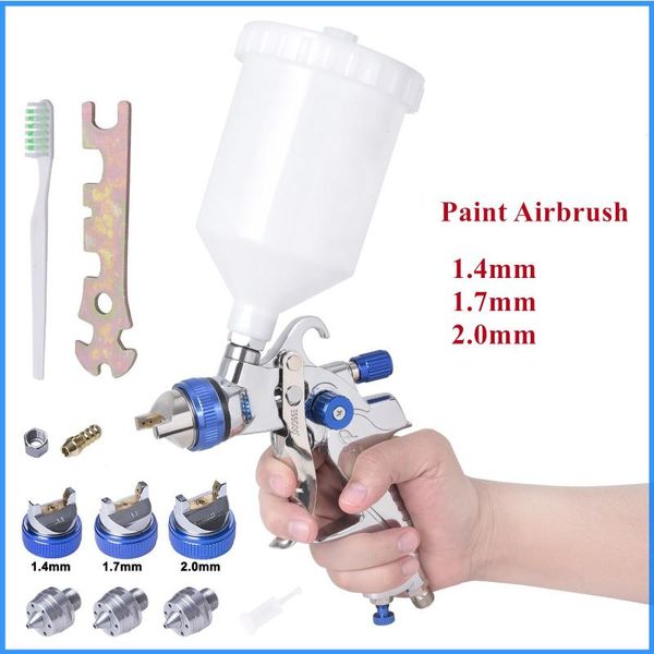 

professional spray guns gun hand manual paint airbrush 1.4mm 1.7mm 2.0mm large capacity suitable for decorating cake inkjet tattoo beauty
