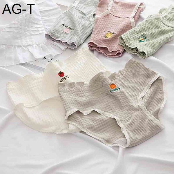 

cotton panty solid women's fruits print stripe comfort underwear ruffles briefs for women lace panties nk86, Black;pink