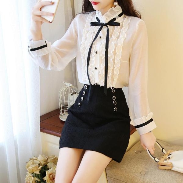

agaric side skirts of shirt with a word spring suit small brim fresh students two women's piece pants, White