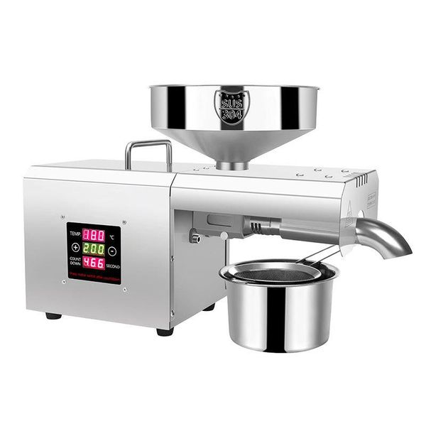 

oil pressers 220 / 110v automatic household press intelligent temperature control stainless steel pressed peanut olive flax seed rg309