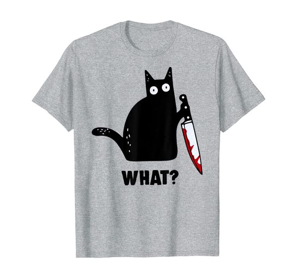 

Cat What Funny Black Cat, Murderous Cat With Knife T-Shirt T-Shirt, Mainly pictures