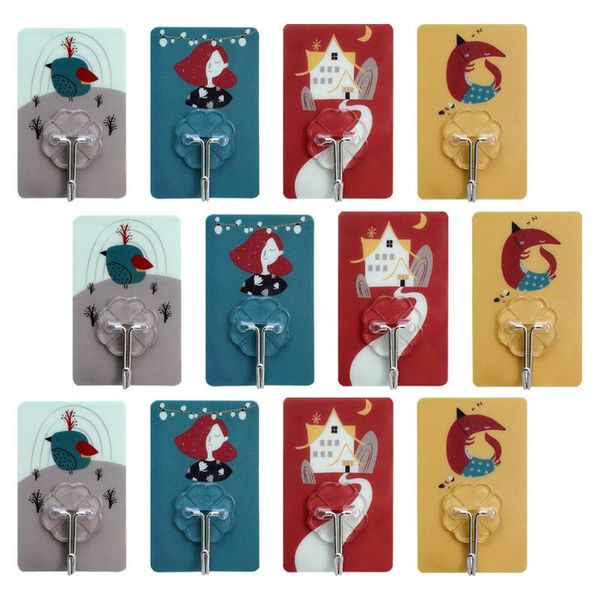 

hooks & rails 40pcs household hanging creative self-adhesive (assorted color)