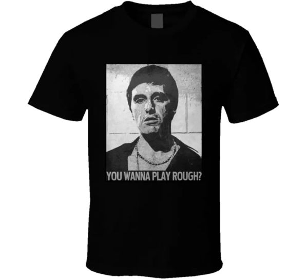 

scarface quote movie 80s gangster hip hop pacino tony montana t shirt, White;black