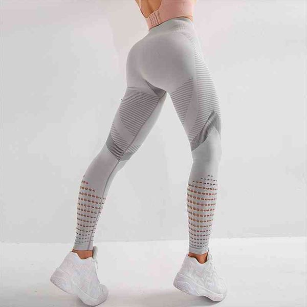 

seamless fitness high waist women legging push up patchwork hollow out spandex casual femme feminina, Black