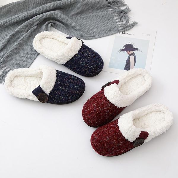 

ly women winter indoor home slipper shoes warm shippers fashion couple comfortable slippers zapatillas de casa, Black