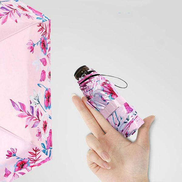 

umbrellas ultralight mini pocket umbrella uv woman flower foldable sun protection summer girls ombrello small ab50ub
