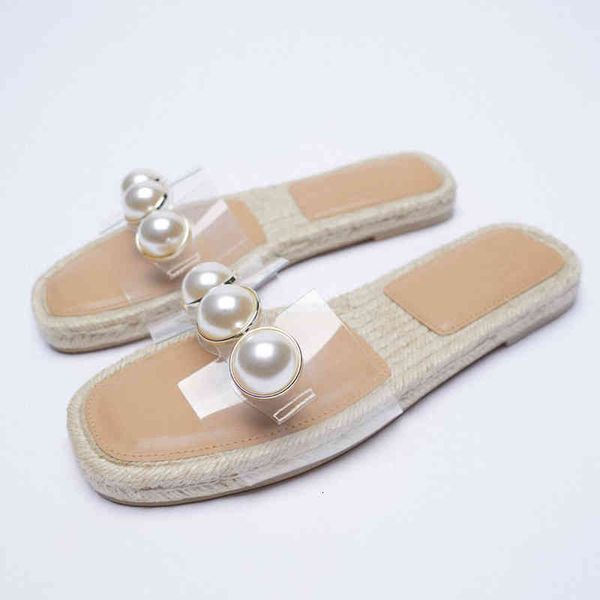 

slippers sapatos femininos de pvc com pÃ©rolas embutidas, chinelos lisos e naturais para mulheres, verÃ£o, ij8y, Black