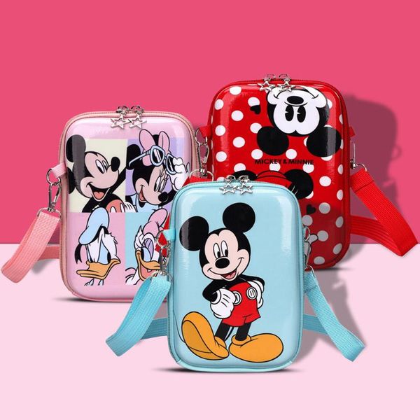

wallets messenger bag children mobile phone cartoon micini shoulder boys and girls cute trendy bags, Red;black