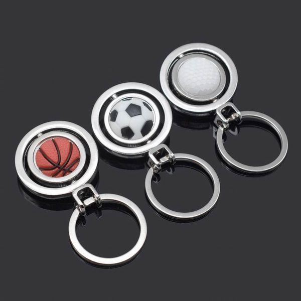 Chaveiros Keychain Chaveiro Futebol Basquete Golfe Metal Chaveiro Cadeia Creative Holder Keyring Auto Acessórios