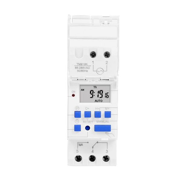 

timers rogrammable digital timer switch relay control lcd power electronic weekly 7 days 16a din rail mount time