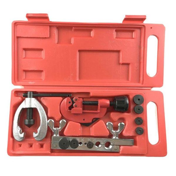 

professional hand tool sets 10 pcs copper brake fuel pipe repair double flaring dies set clamp kit car tube cutter refrigeration maintenance