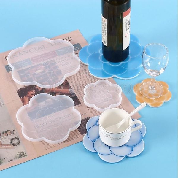 

craft tools cherry blossom deskdecorations epoxy resin mold tray silicone mould diy crafts ornaments casting drop