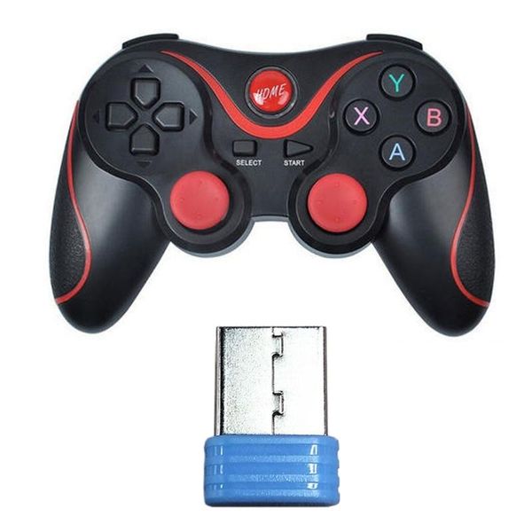 

game controllers & joysticks adapter usb receiver bluetooth wireless gamepad console dongle for t3 / s5 (red) controller