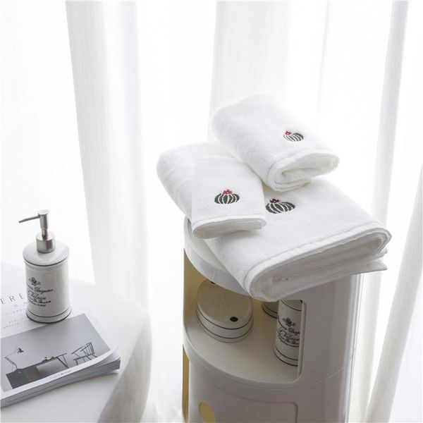 

towel green cactus pattern 100% cotton 3pcs bath for adults thick men sport beach bathroom outdoor travel