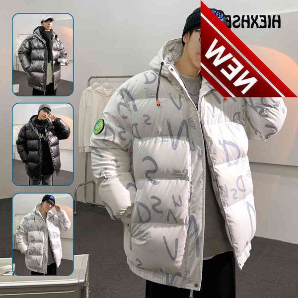 

hiexse brand 2021 fashion men new winter parka coat 90%white duck down thicken jacket male outwear windproof parkas jackets, Black