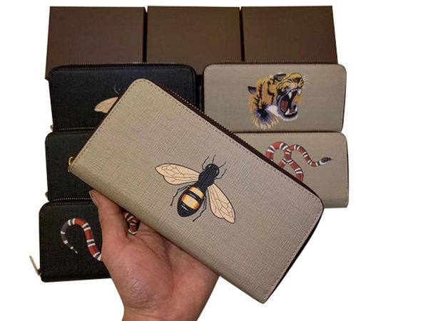 

animal pattern single zipper wallet the most stylish way to carry around money, cards and coins famous design men leather b19, Red;black