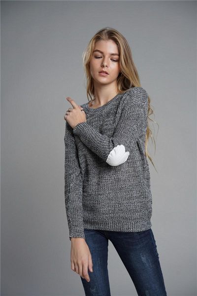 

women's sweaters autumn and winter sweater, the versatile plus size sweater, White;black