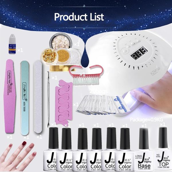 

nail art kits professional set uv led lamp with gel polish kit and electric drill full manicure tools sets for salon home