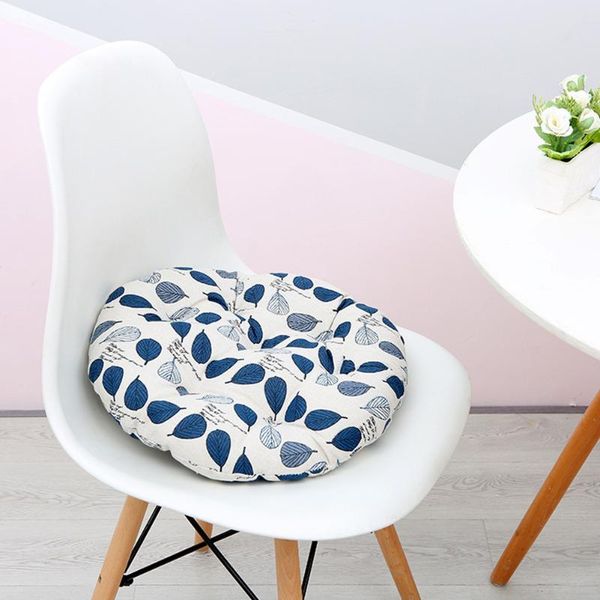 

cushion/decorative pillow soft seat pad palid leaf pattern simple round chair mat cushion cotton washable non-slip home textile decor