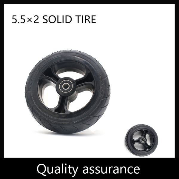 

motorcycle wheels & tires 5.5x2 5.5 inch solid tire with alloy hub explosion proof wheel tyre for mini electric scooter parts