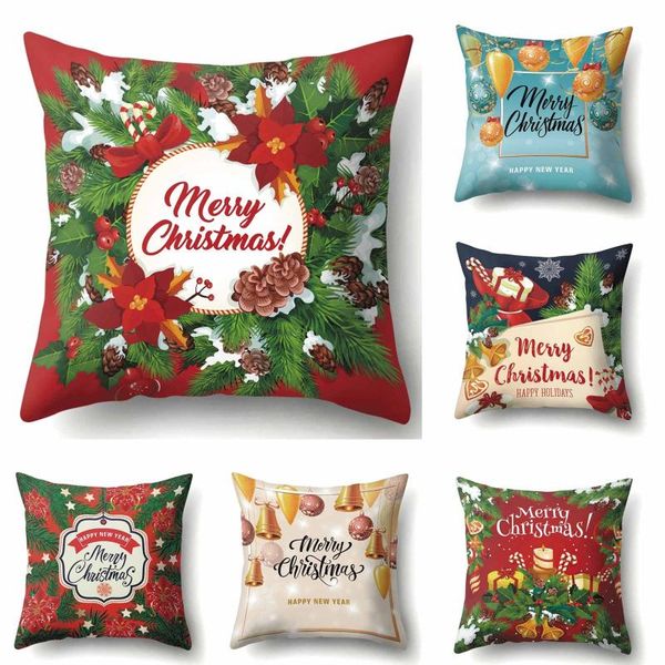 

cushion/decorative pillow christmas santa deer pattern cushion cover decorative throw cute gift covers for home sofa car