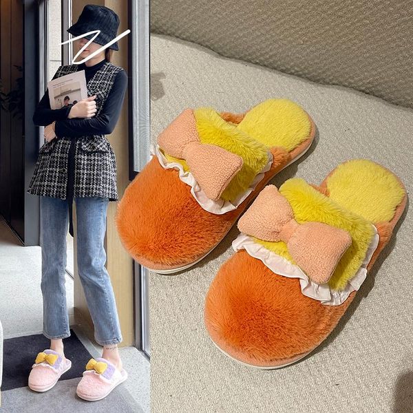 

slippers 2021 women non-slip bottom soft home shoes thick bedroom slide female comfortable footwear winter, Black