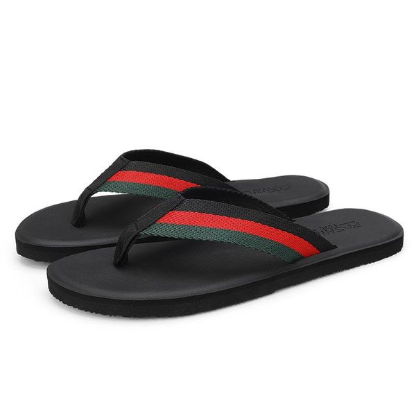 

slippers men's summer personalized wearing beach flip-flops outdoor leisure, Black