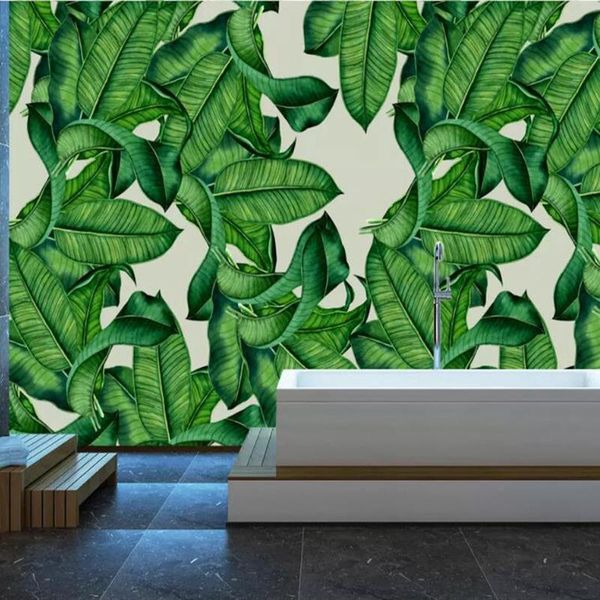 

wallpapers wall mural wallpaper 3d po bedroom living room el green leaf vintage decorative desktop