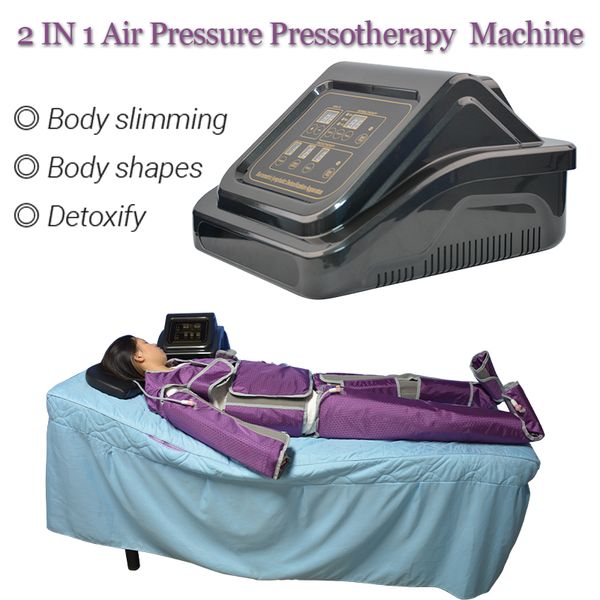 2 in 1 Presoterapia Zayıflama Makinesi Hava Basıncı Uzak Kızılötesi Pressotherapy Lenfatik Drenaj Masaj Ekipmanları