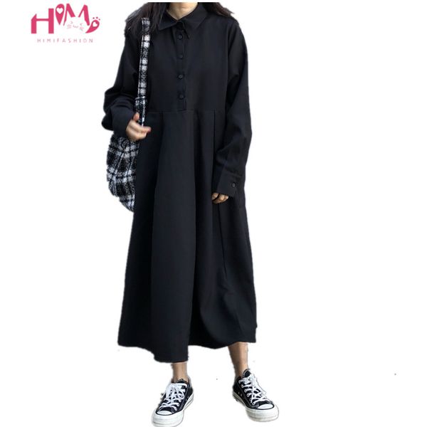 

fashion long sleeve women's shirt es harajuku street oversized button pocket pleated black female casual clothes, Black;gray