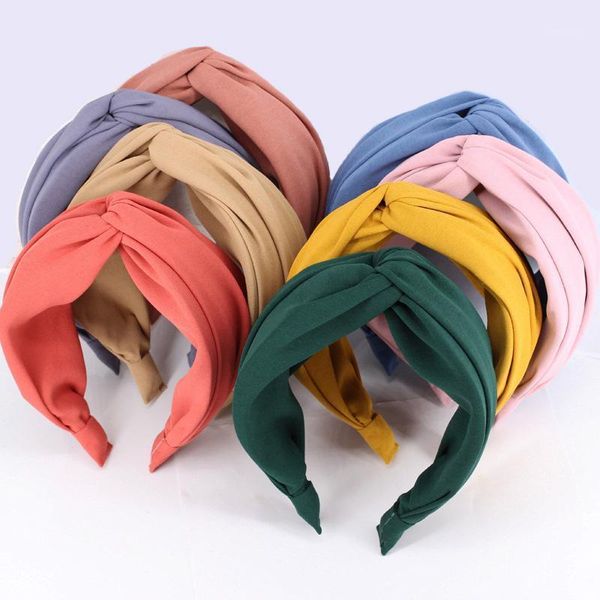 

fashion women twisted headband wholesale hair accessories boutique solid color knot hairband korean1