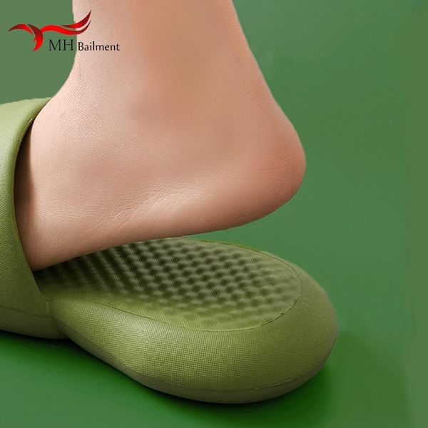 

home soft slippers men ladies indoor bathroom anti slip platform shoes floor deodorant silent slides summer beach sandals women, Black