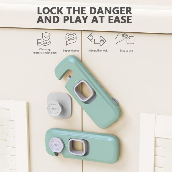 

5pcs child safety cabinet lock baby anti-theft protector to prevent babies from opening the door at will plastic carriers, slings & backpack