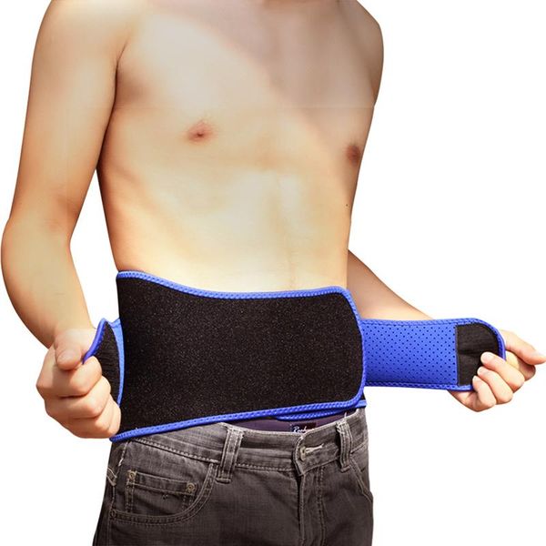 

pressure adjustable neoprene waist men exercise belt breathable outdoor warm support, Black;gray