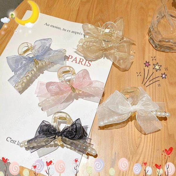 

fashion plastic geometric large butterfly hairpin barrettes for women girl accessories headwear matte hair claw cute, Slivery;white