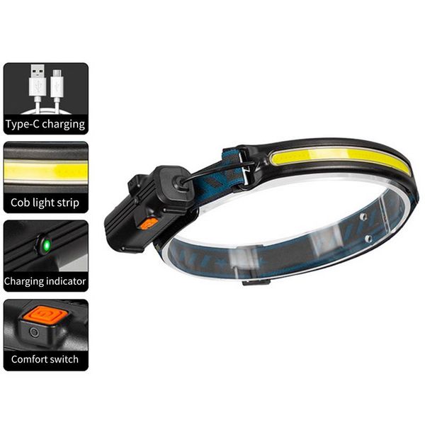 

headlamps headlamp 350 lm brightness front light usb rechargeable head lamp camping for outdoor lighting