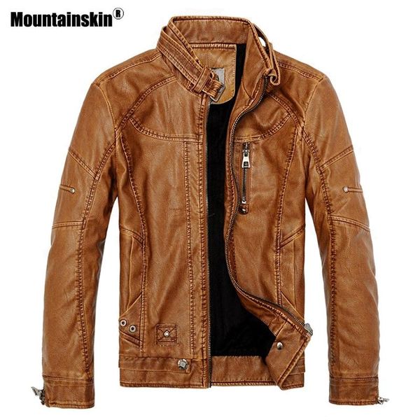 

men's fur & faux winter leather jacket casual harajuku retro motorcycle brand clothing, Black