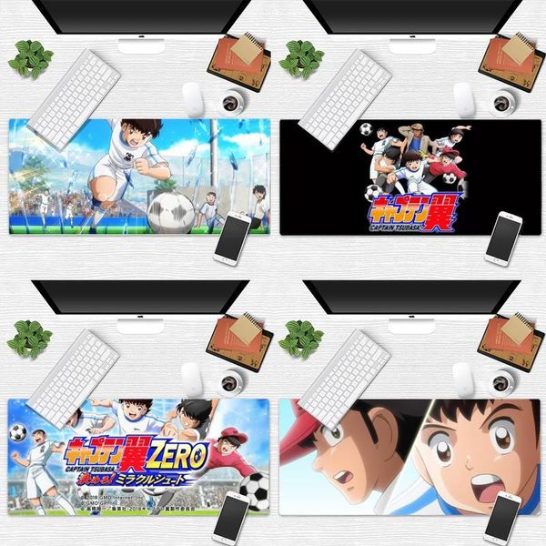 

mouse pads & wrist rests captain tsubasa gaming player desk laprubber mat table protect game office work pad non-slip cushion