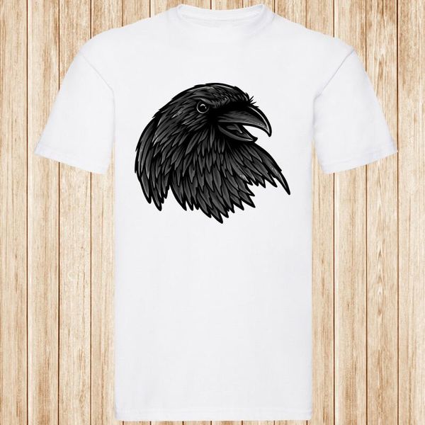 

origin of the raven t-shi men's t-shirts, White;black