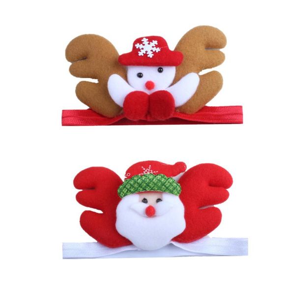 

hair accessories infant baby headwear xmas cartoon elk/santa design headband cozy toddler girls christmas, Slivery;white