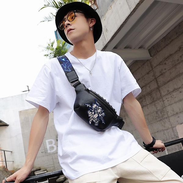 

waist bags tidog street fashion pig casual pattern chest bag