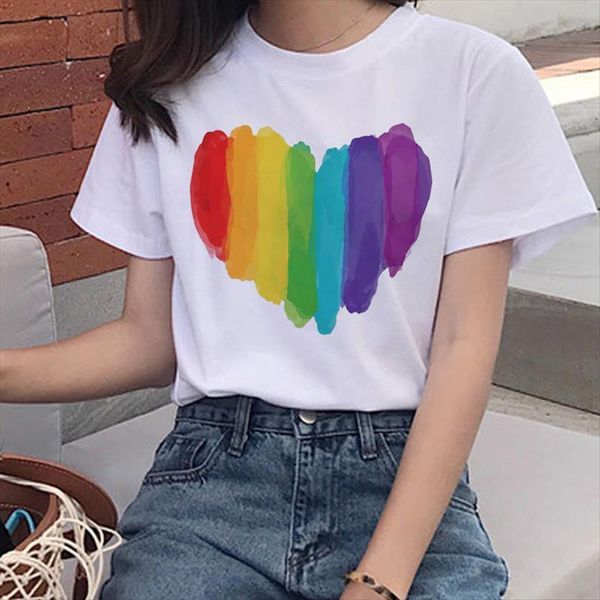 

love wins bisexual lesbian womens t shirt rainbow tee femme, White