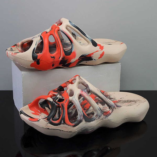 

coconut slippers 2021 new summer couple men's outdoor wear home indoor stepping on excrement feeling personalized beach shoes ysj, Black