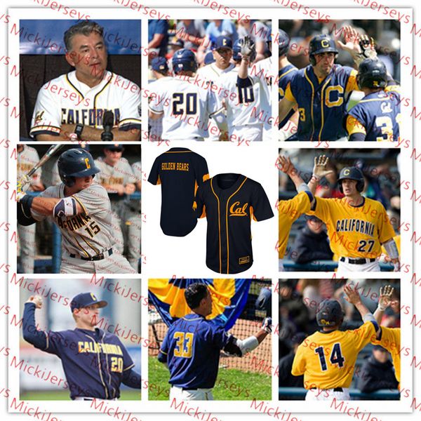 2022 NCAA Custom Cal Bears Ed College Baseball 0 Dez Loessberg 27 Ben Lake 23 Andrew Knapp Jersey 20 MITCHELL KRANSON 3 Josh Satin 5 Mark Canha bestickt