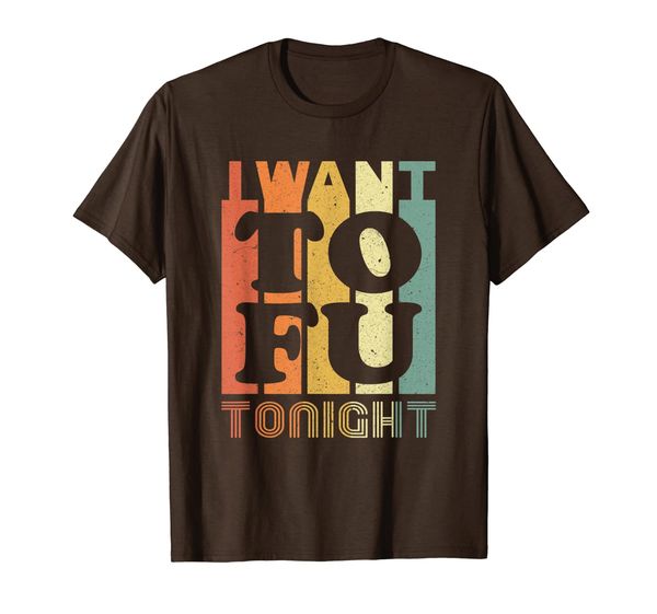 

i want tofu tonight retro funny vegan vegetarian t-shirt, White;black