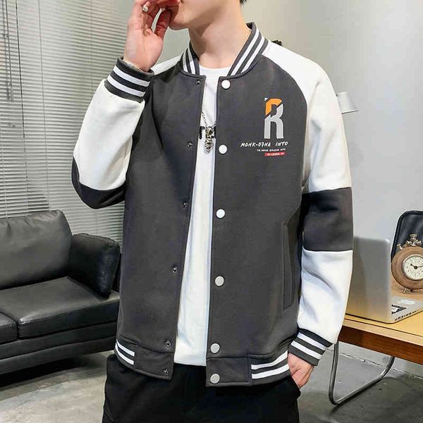 

baseball suit spring and autumn 2021 new korean fashion casual et men's sports coat brand top, Black;brown