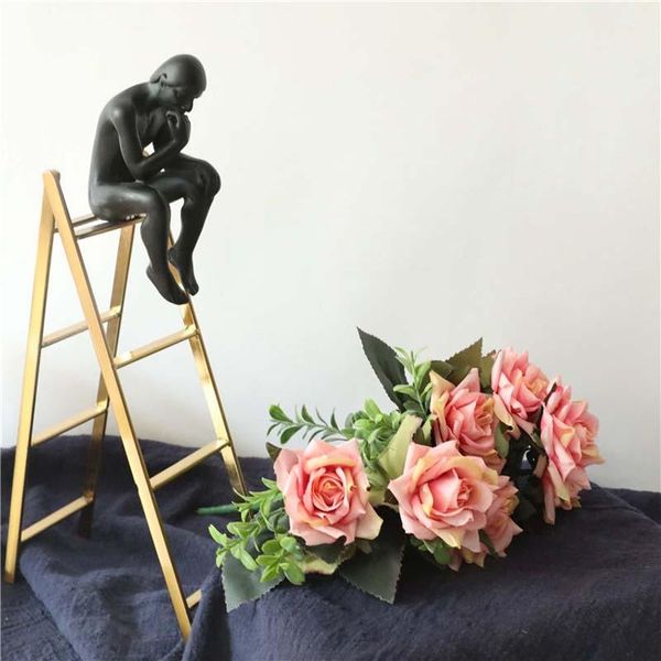 

decorative flowers & wreaths vintage artificial silk tea roses | european-style bouquets, retro fake for house weddings, diy party decoratio